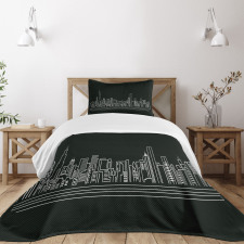 Abstract Town Bedspread Set