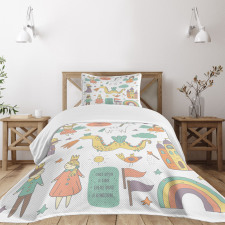 Doodle Dragon and King Bedspread Set