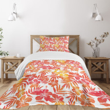 Hibiscus Flowers Art Bedspread Set