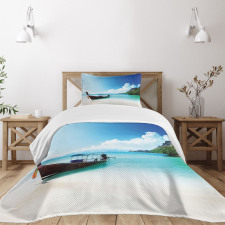 Boat Poda Island Thai Bedspread Set