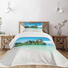 Beach Limestone Rocks Bedspread Set