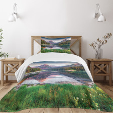 Swiss Lake Sunrise Bedspread Set