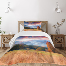 Colorful Fall Scene Bedspread Set