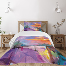 Mountains Design Bedspread Set