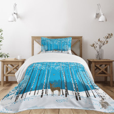 Flock of Bullfinches Bedspread Set