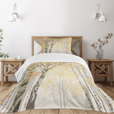 Birch Growth in Fall Bedspread Set