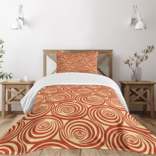 Circular Spiral Motifs Bedspread Set