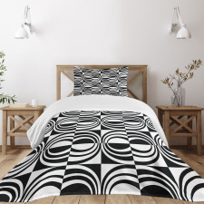 Checkered Curvy Bedspread Set