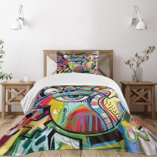 Colorful Art Eye Bedspread Set