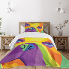 Abstract Vibrant Face Bedspread Set