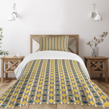 Rhombus and Stripes Bedspread Set