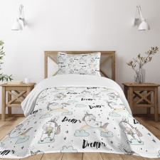 Myth Horse Flying Bedspread Set