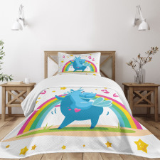 Cartoon Horse Bedspread Set