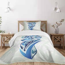 Blue Ram Bedspread Set