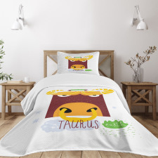 Angry Bull Face Bedspread Set