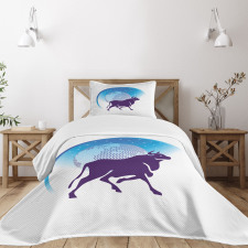 Globe Stars Bull Bedspread Set