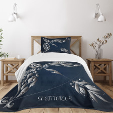 Bow Arrow Motif Bedspread Set