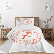 Grunge Zodiac Bedspread Set