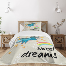 Unicorn Rainbow Bedspread Set