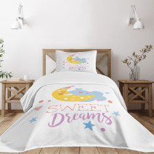 Stars and Moon Bedspread Set