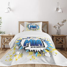 Feminine Name Comic Art Bedspread Set