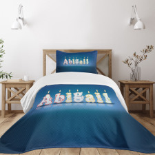 Alphabet Cake Topping Bedspread Set