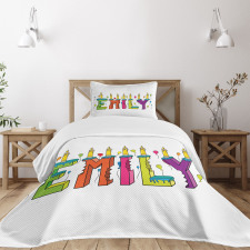 Colorful Cartoon Balloons Bedspread Set