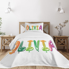 Medieval Girl Name Party Bedspread Set