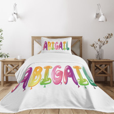 Father's Joy Girl Name Bedspread Set