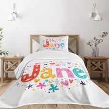 Cartoon Design Bedspread Set