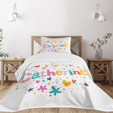 Colorful Alphabet Bedspread Set