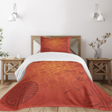 Traditional Nature Art Bedspread Set