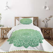 Ornate Floral Design Bedspread Set