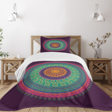 Curls and Petals Oriental Bedspread Set