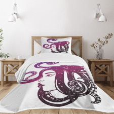 Girl Portrait Artwork Bedspread Set