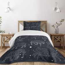 Constellation Signs Bedspread Set