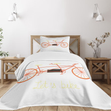 Lets Bike Retro Vehicle Bedspread Set