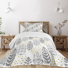 Herbs Leaves Artwork Bedspread Set