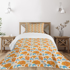Modern Floral Design Bedspread Set