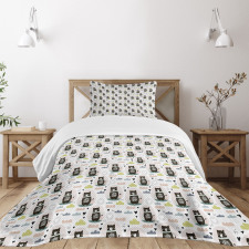 Sleeping Bear Hearts Bedspread Set