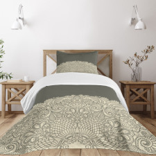 Floral Half Mandala Bedspread Set