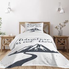 Mountain and Road Bedspread Set