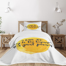 Positive Saying Design Bedspread Set