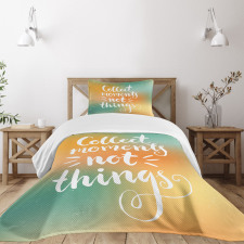 Romantic Saying Design Bedspread Set