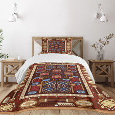 Oriental Rhombus Design Bedspread Set