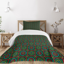 Circles and Squares Bedspread Set