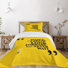 Message in Writing Marks Bedspread Set