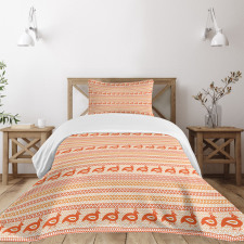 Zigzags and Birds Bedspread Set