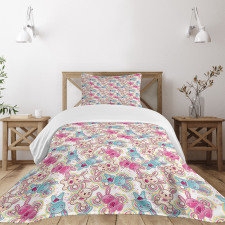 Colorful Happy Kawaii Bedspread Set