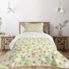 Bunnies Clouds and Bones Bedspread Set